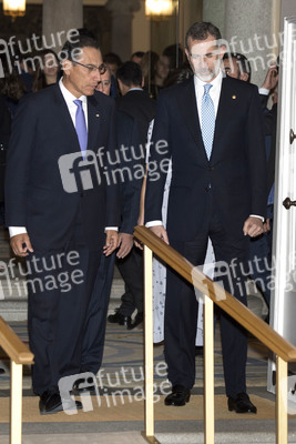 Empfang von Präsident Vizcarra zu Ehren der spanischen Royals in Madrid