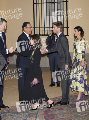 Empfang von Präsident Vizcarra zu Ehren der spanischen Royals in Madrid