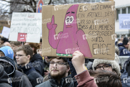 Demonstration gegen EU-Urheberrechtsreform in Berlin