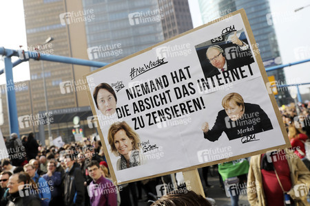 Demonstration gegen Urheberrechtsreform der EU in Berlin