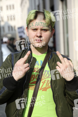 Demonstration gegen Urheberrechtsreform der EU in Berlin