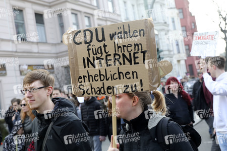 Demonstration gegen Urheberrechtsreform der EU in Berlin