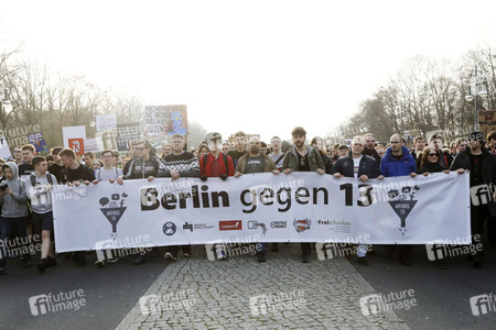 Demonstration gegen Urheberrechtsreform der EU in Berlin