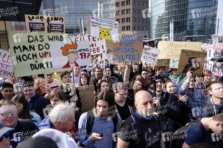 Demonstration gegen Urheberrechtsreform der EU in Berlin
