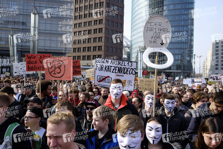 Demonstration gegen Urheberrechtsreform der EU in Berlin
