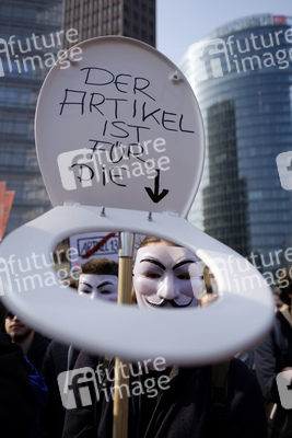 Demonstration gegen Urheberrechtsreform der EU in Berlin