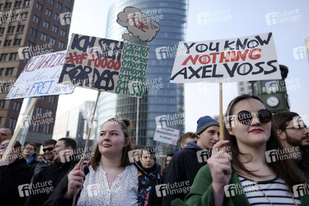 Demonstration gegen Urheberrechtsreform der EU in Berlin
