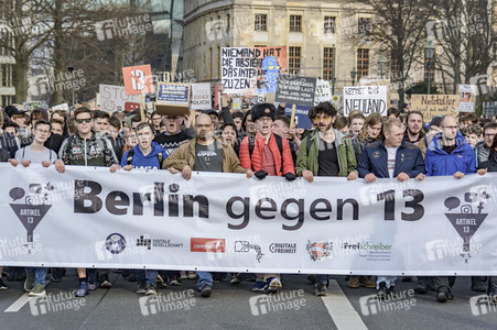Demonstration gegen Urheberrechtsreform der EU in Berlin