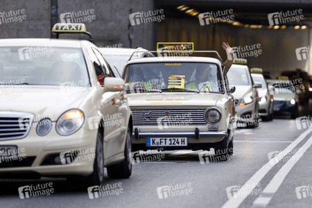 Taxi-Protest in Köln