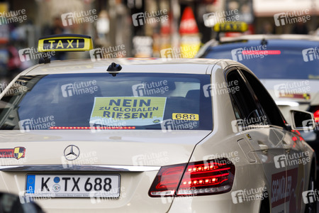 Taxi-Protest in Köln