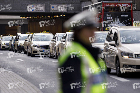 Taxi-Protest in Köln