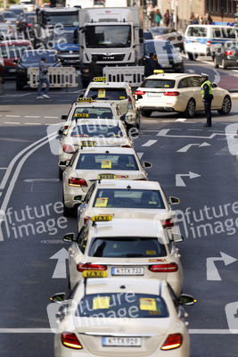 Taxi-Protest in Köln