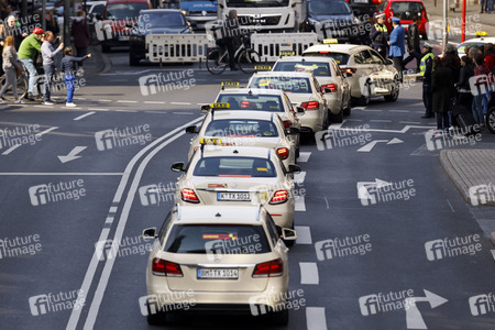 Taxi-Protest in Köln