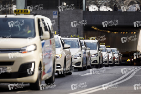Taxi-Protest in Köln