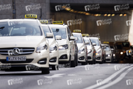 Taxi-Protest in Köln
