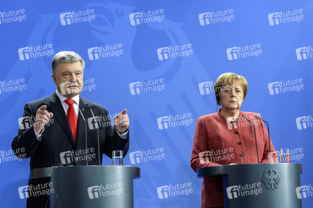 Pressekonferenz mit Angela Merkel und Petro Poroschenko in Berlin