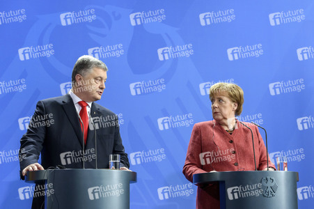 Pressekonferenz mit Angela Merkel und Petro Poroschenko in Berlin