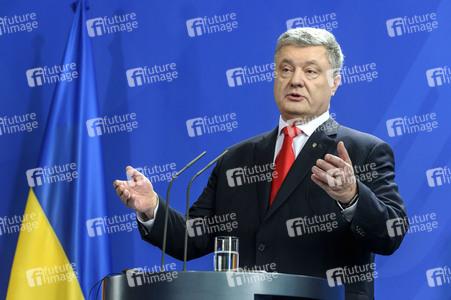 Pressekonferenz mit Angela Merkel und Petro Poroschenko in Berlin