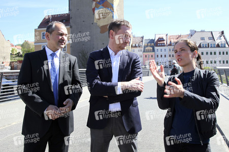 Enthüllung der Graffiti-Kunstwerke von MadC in Görlitz