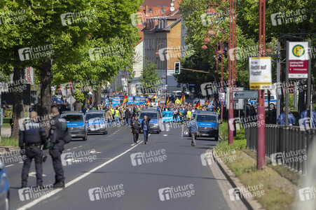 AfD Demo und Gegendemo in Erfurt