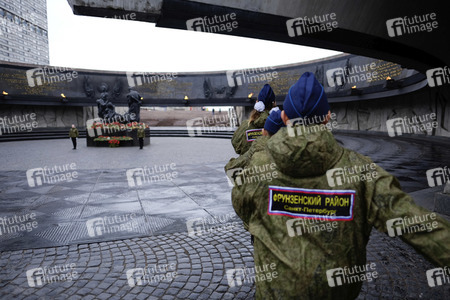 Gedenken an die Opfer der Leningrader Blockade in St. Petersburg