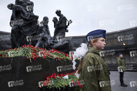 Gedenken an die Opfer der Leningrader Blockade in St. Petersburg