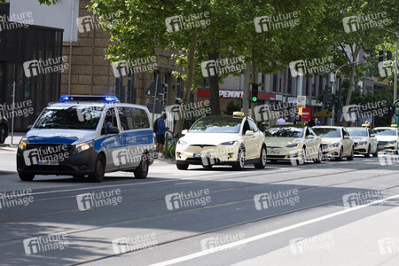 Taxi-Demo in Frankfurt