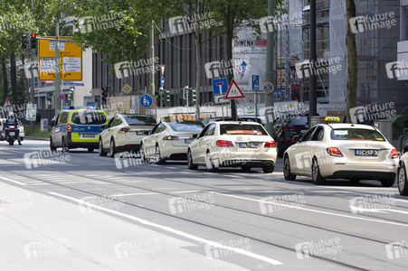 Taxi-Demo in Frankfurt
