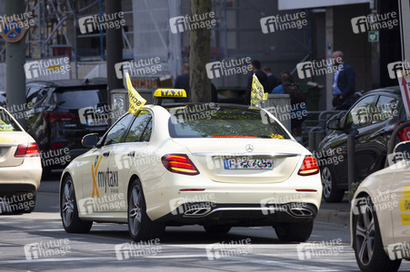 Taxi-Demo in Frankfurt