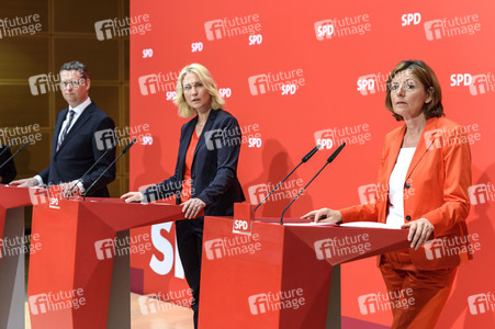 Pressekonferenz der SPD zur Nachfolge Andrea Nahles in Berlin