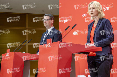 Pressekonferenz der SPD zur Nachfolge Andrea Nahles in Berlin