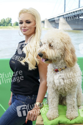 Daniela Katzenberger eröffnet eine schwimmende Hundewiese in Düsseldorf