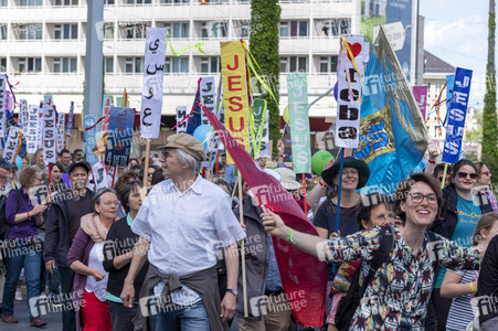 Marsch füru Jesus und Marsch für Satan in Leipzig