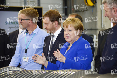 Angela Merkel im Siemens-Werk Görlitz