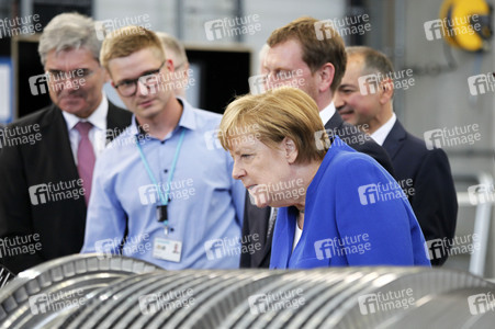 Angela Merkel im Siemens-Werk Görlitz