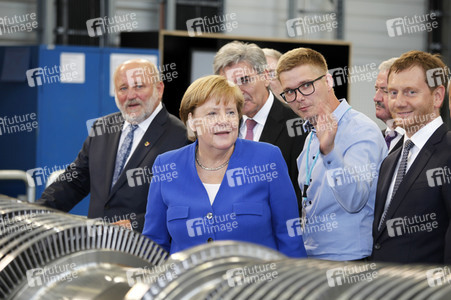 Angela Merkel im Siemens-Werk Görlitz