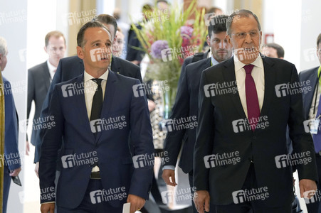 Pressekonferenz mit Heiko Maas und Sergei Lawrow in Königswinter