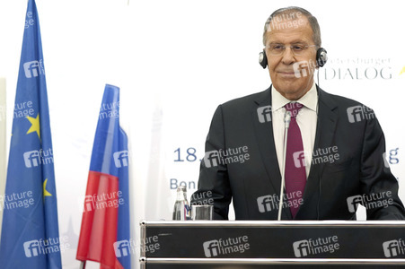 Pressekonferenz mit Heiko Maas und Sergei Lawrow in Königswinter