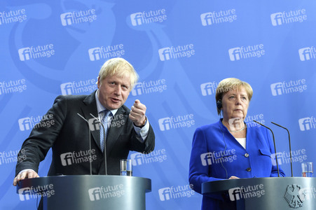 Pressekonferenz von Angela Merkel und Boris Johnson in Berlin