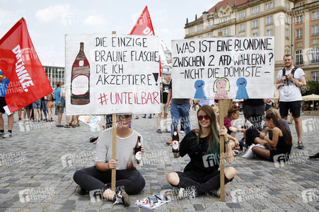 Demonstration 'Unteilbar' in Dresden