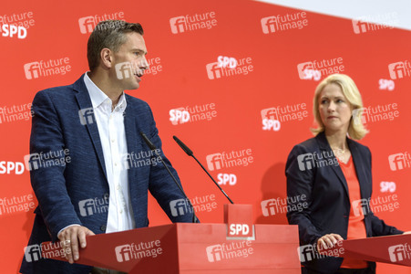 Pressekonferenz der SPD nach den Landtagswahlen in Brandenburg und Sachsen in Berlin
