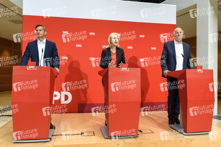 Pressekonferenz der SPD nach den Landtagswahlen in Brandenburg und Sachsen in Berlin