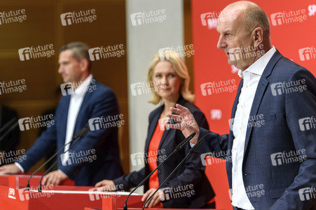 Pressekonferenz der SPD nach den Landtagswahlen in Brandenburg und Sachsen in Berlin