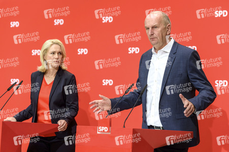 Pressekonferenz der SPD nach den Landtagswahlen in Brandenburg und Sachsen in Berlin