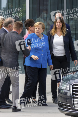 Angela Merkel besucht das Bauhaus Museum in Dessau-Roßlau