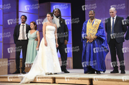 Theaterprobe 'Monsieur Claude und seine Töchter' in München