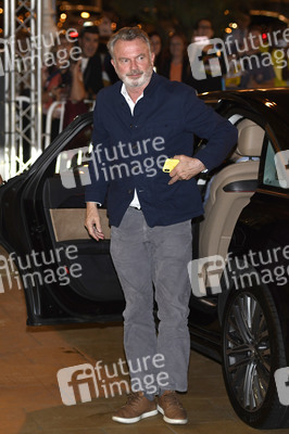 Ankunft von Sam Neill auf dem San Sebastian Film Festival 2019