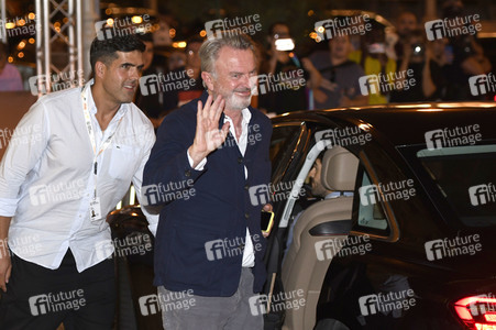 Ankunft von Sam Neill auf dem San Sebastian Film Festival 2019