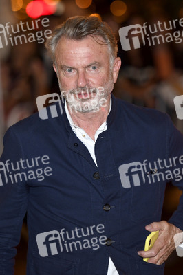 Ankunft von Sam Neill auf dem San Sebastian Film Festival 2019