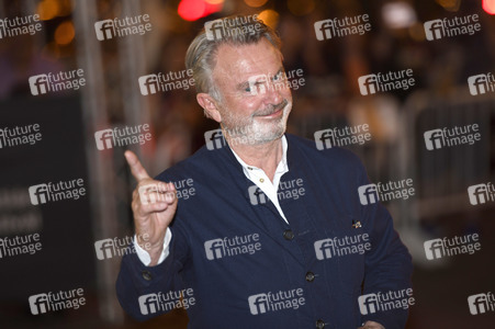 Ankunft von Sam Neill auf dem San Sebastian Film Festival 2019